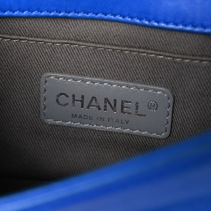 Chanel Velvet Quilted Small Boy Flap Blue 6 of 12