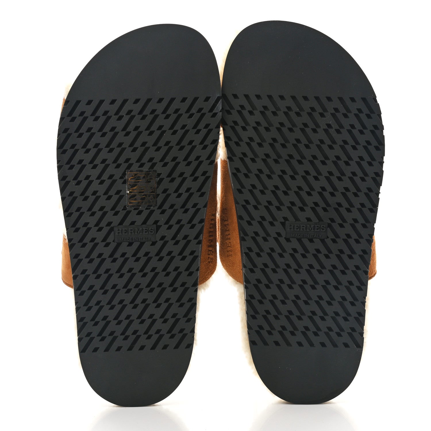 Hermes Suede Goatskin Woolskin Womens Chypre Sandals 36 Naturel Ecru 5 of 8
