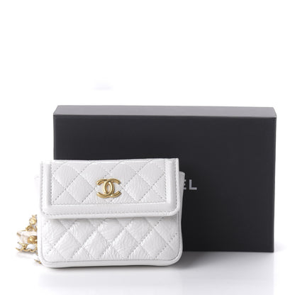 Chanel Patent Quilted Chain Waist Bag White 12 of 12