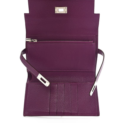 Hermes Chevre Mysore Medium Kelly Wallet Anemone 5 of 10
