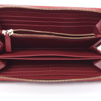 Valentino Garavani Lambskin Rockstud Spike Zip Around Wallet Red 5 of 9