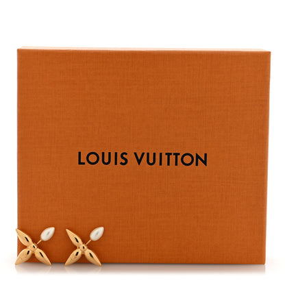 Louis Vuitton Pearl Louisette By Night Earrings Gold 5 of 5