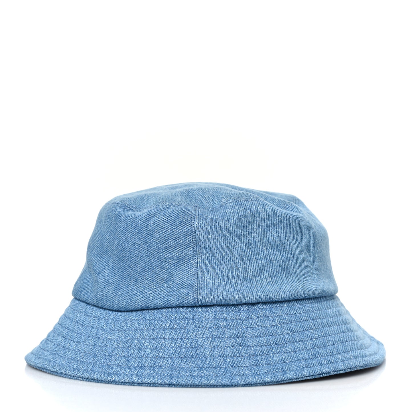 Denim Sequin Cloche Logo Bucket Hat M Blue