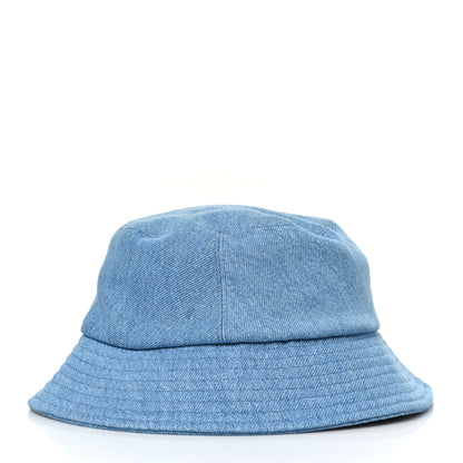 Chanel Denim Sequin Cloche Logo Bucket Hat M Blue 3 of 7