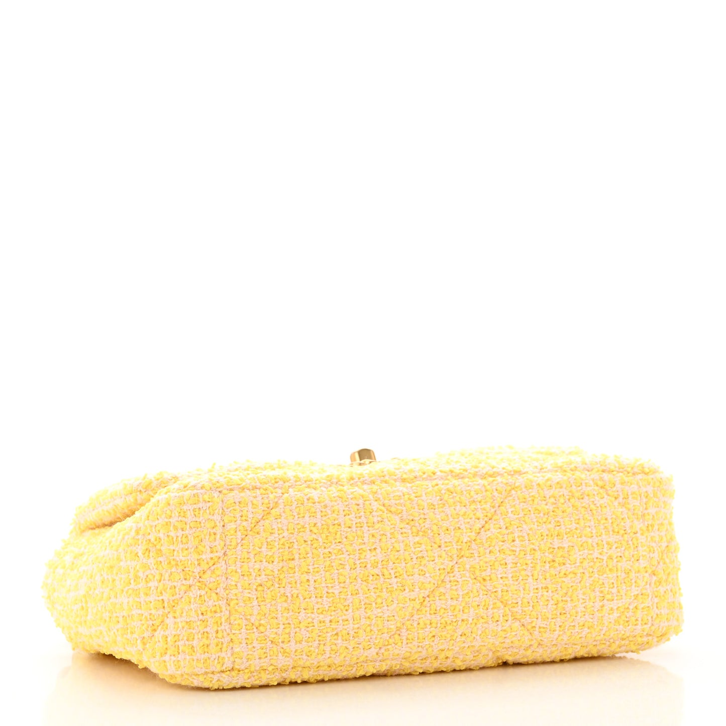 Tweed Quilted Medium Chanel 19 Flap Yellow Pink