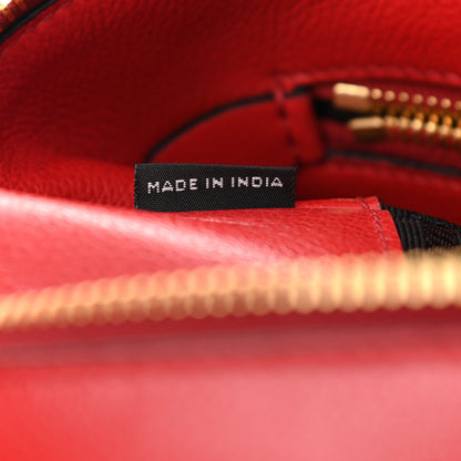 Prada Glace Calfskin Embossed Logo Tote Rosso 7 of 11