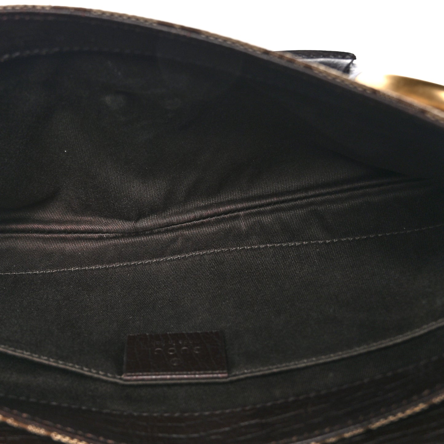 Monogram Horsebit Clutch Dark Brown