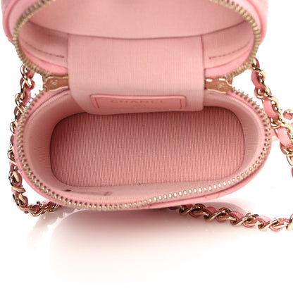 Chanel Caviar Quilted Small Handle With Care Vanity Case With Chain Pink 4 of 10