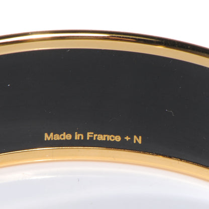 Hermes Enamel Printed Ex Libris Wide Bracelet 65 6 of 6