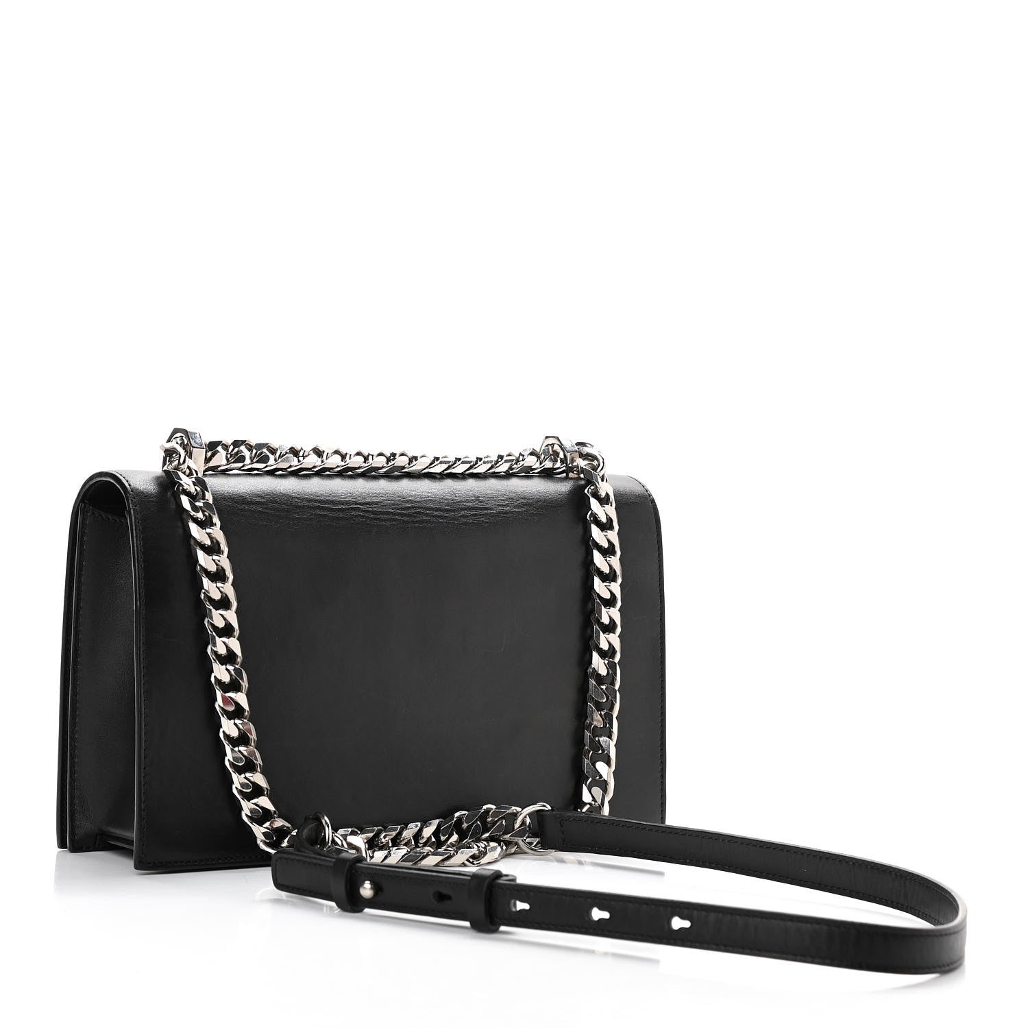 Alexander McQueen Calfskin Knuckle Shoulder Bag Black 3 of 11