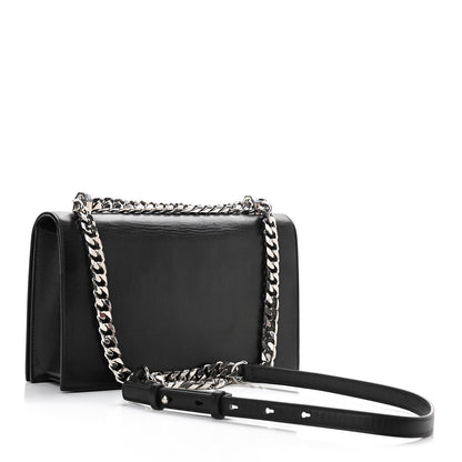 Alexander McQueen Calfskin Knuckle Shoulder Bag Black 3 of 11