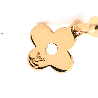 Louis Vuitton Brass Blooming Earrings Gold 4 of 4