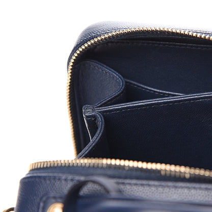 Chanel Caviar Quilted Small CC Filigree Vanity Case Navy 9 of 9