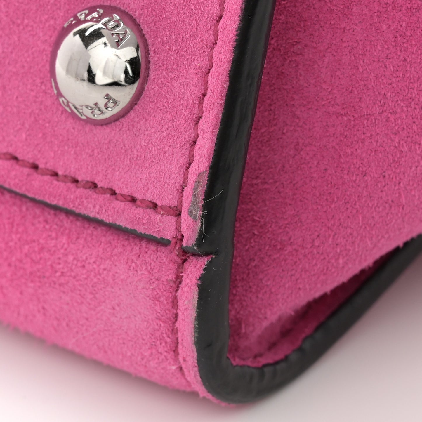 Scamosciato Suede Twin Pocket Tote Fuxia