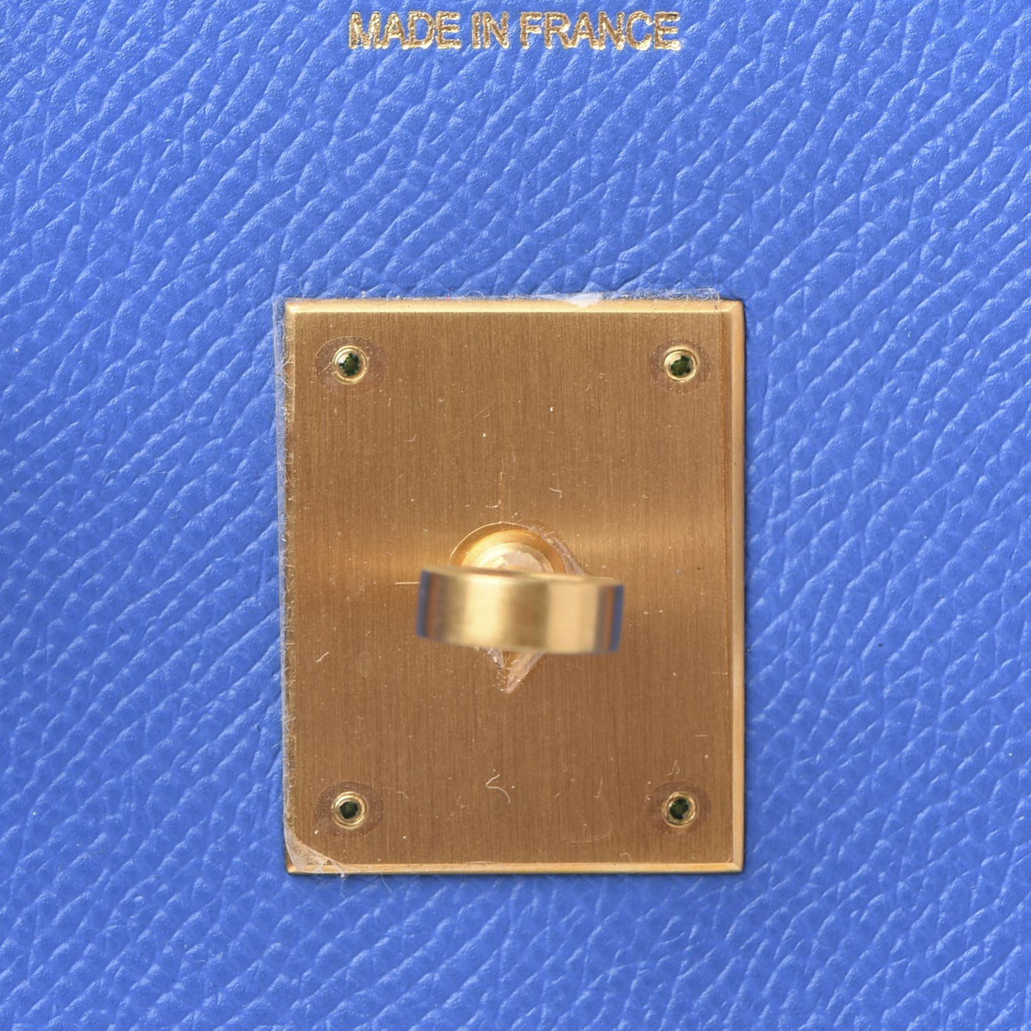 Epsom Horseshoe Birkin 35 Bleu Izmir Gold