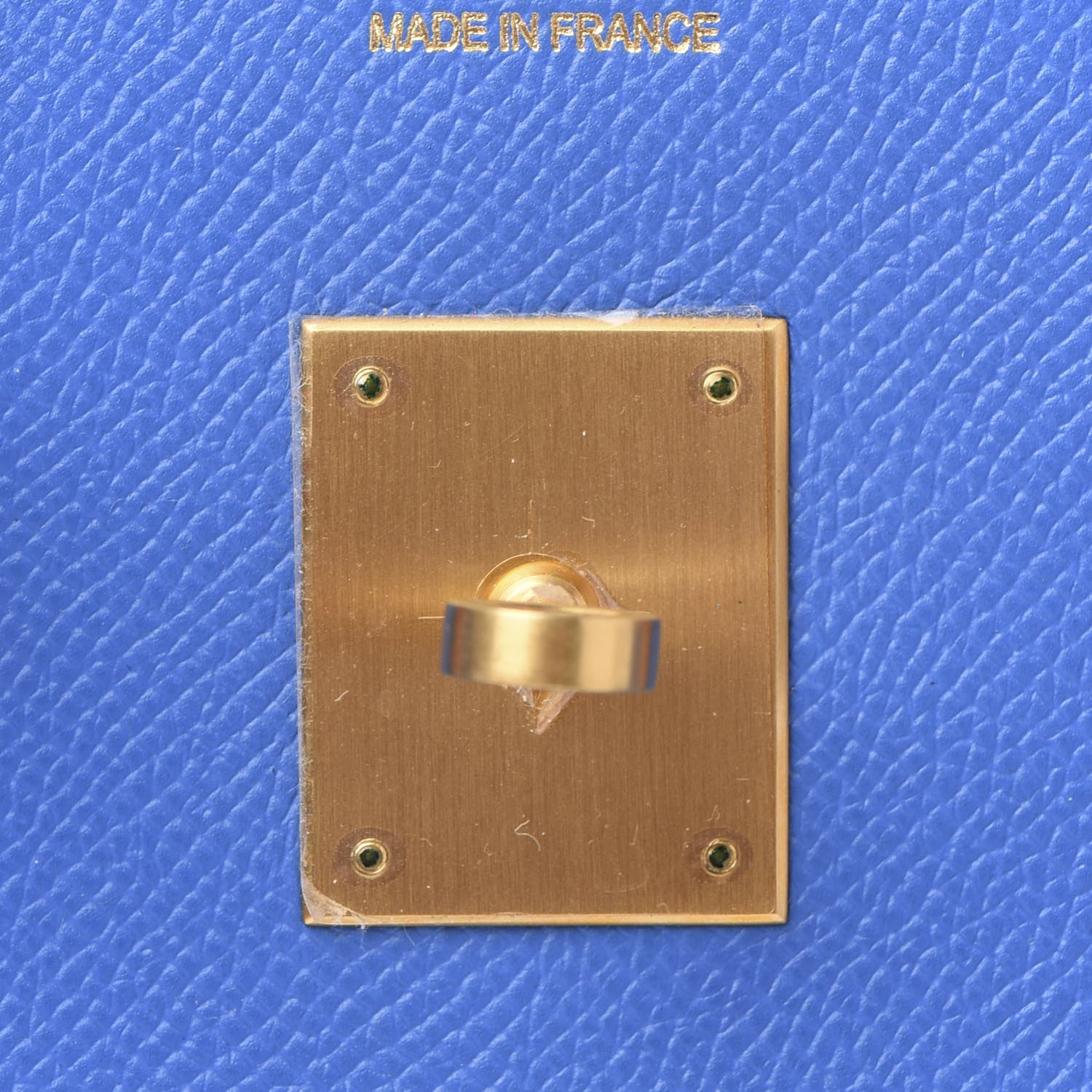 Hermes Epsom Horseshoe Birkin 35 Bleu Izmir Gold 22 of 31