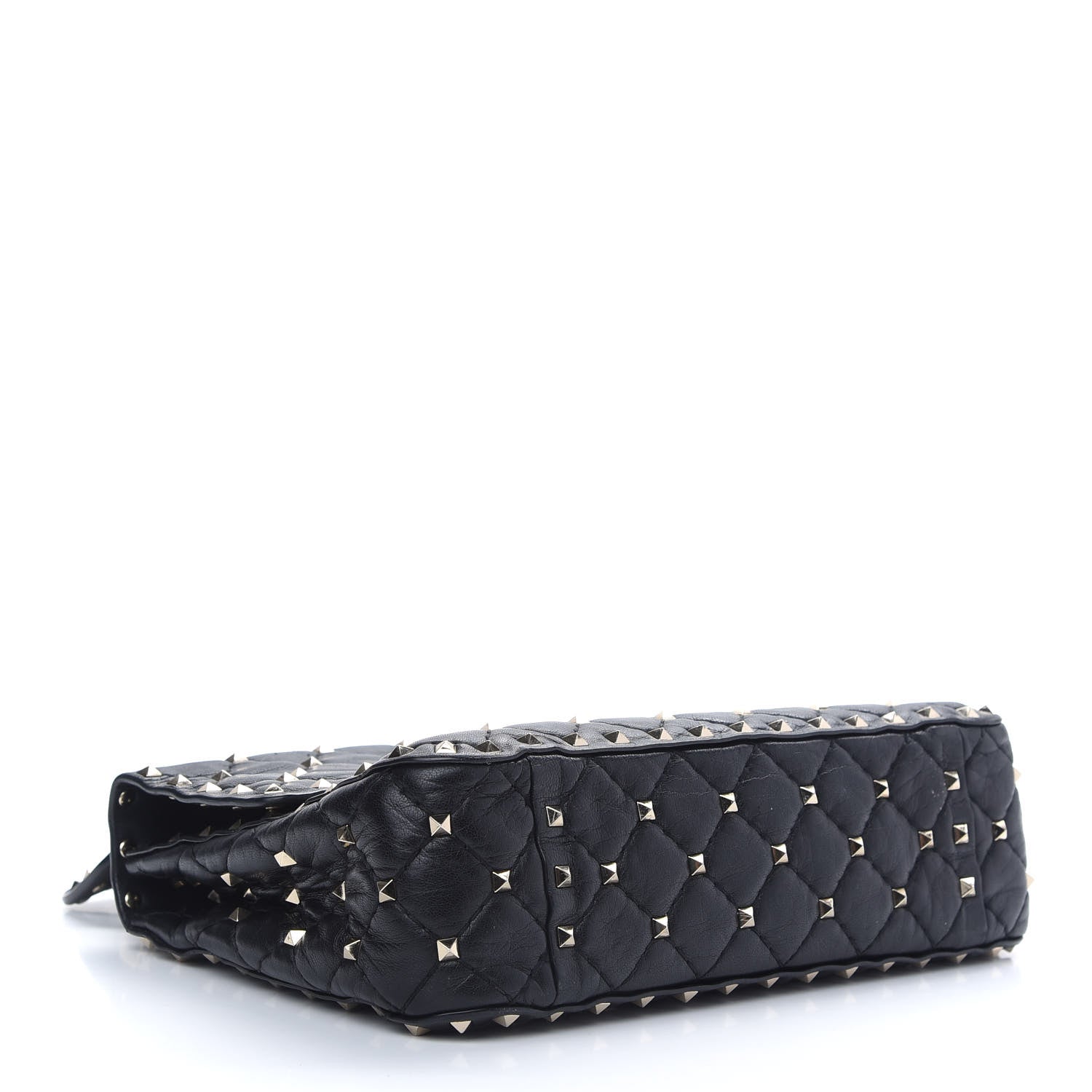 Valentino Garavani Lambskin Medium Rockstud Spike Shoulder Bag Black 4 of 8