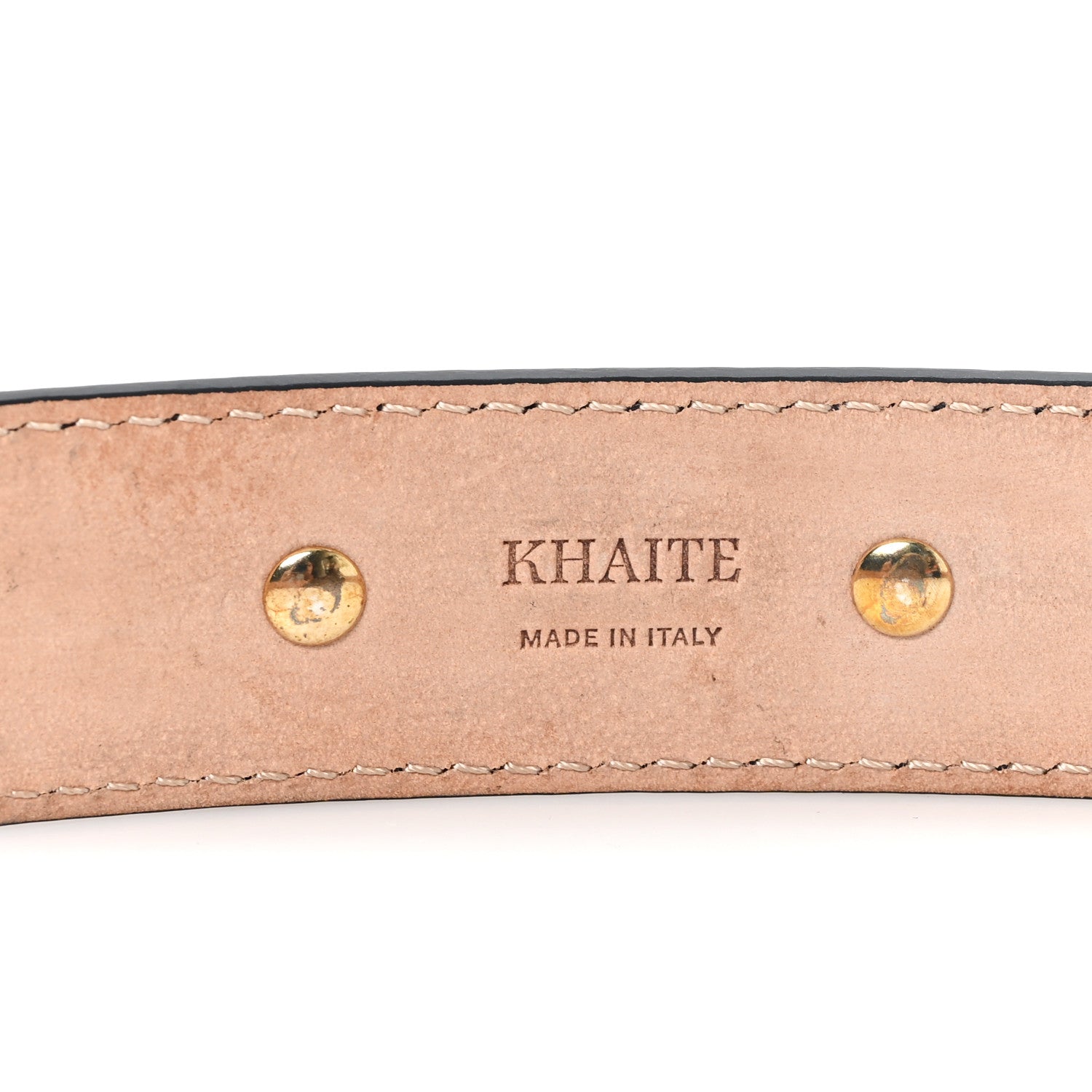 Khaite Calfskin Studded Benny Belt 70 28 Black Gold 4 of 6