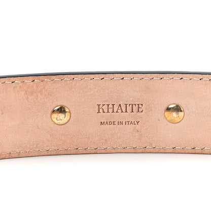Khaite Calfskin Studded Benny Belt 70 28 Black Gold 4 of 6