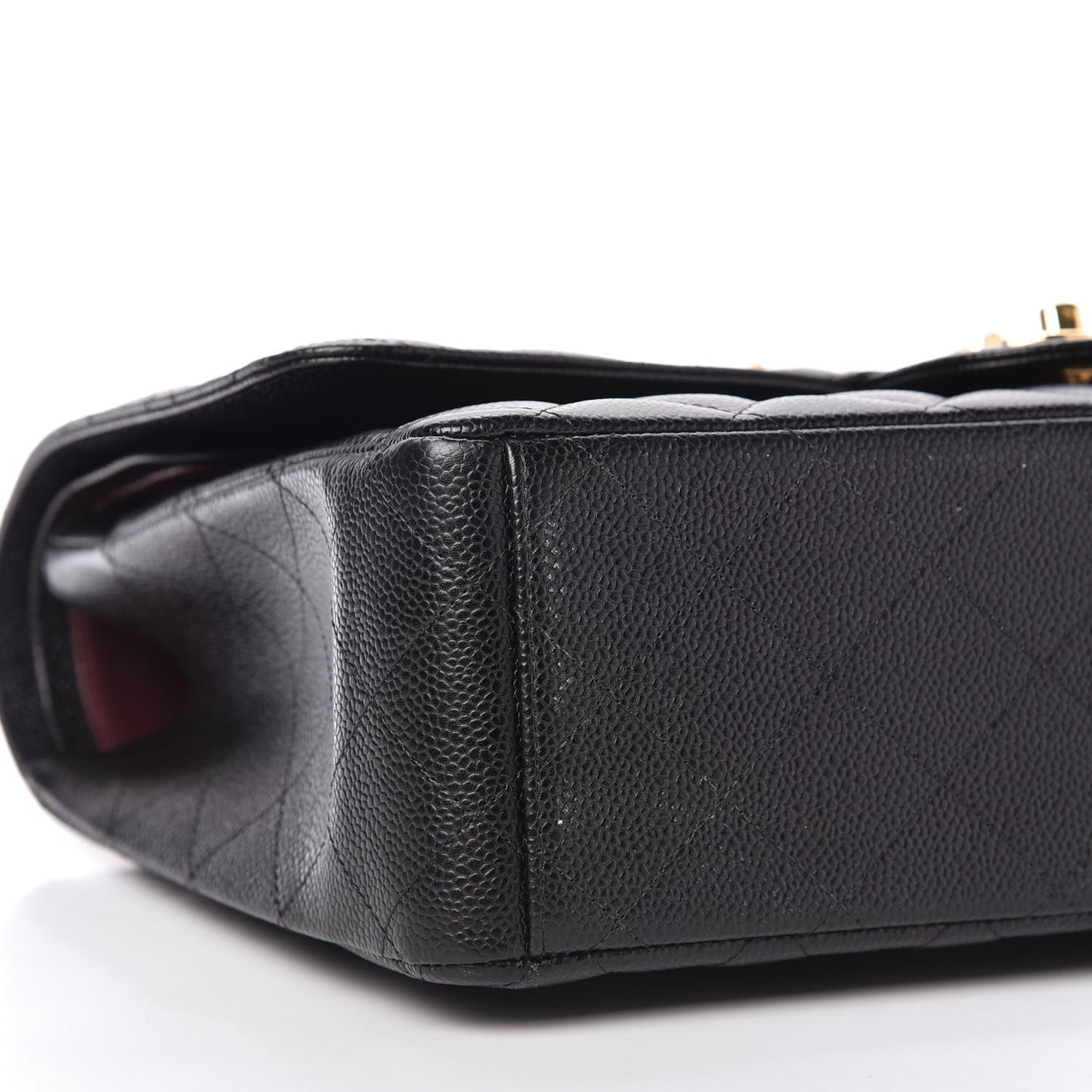 Caviar Quilted Maxi Double Flap Black