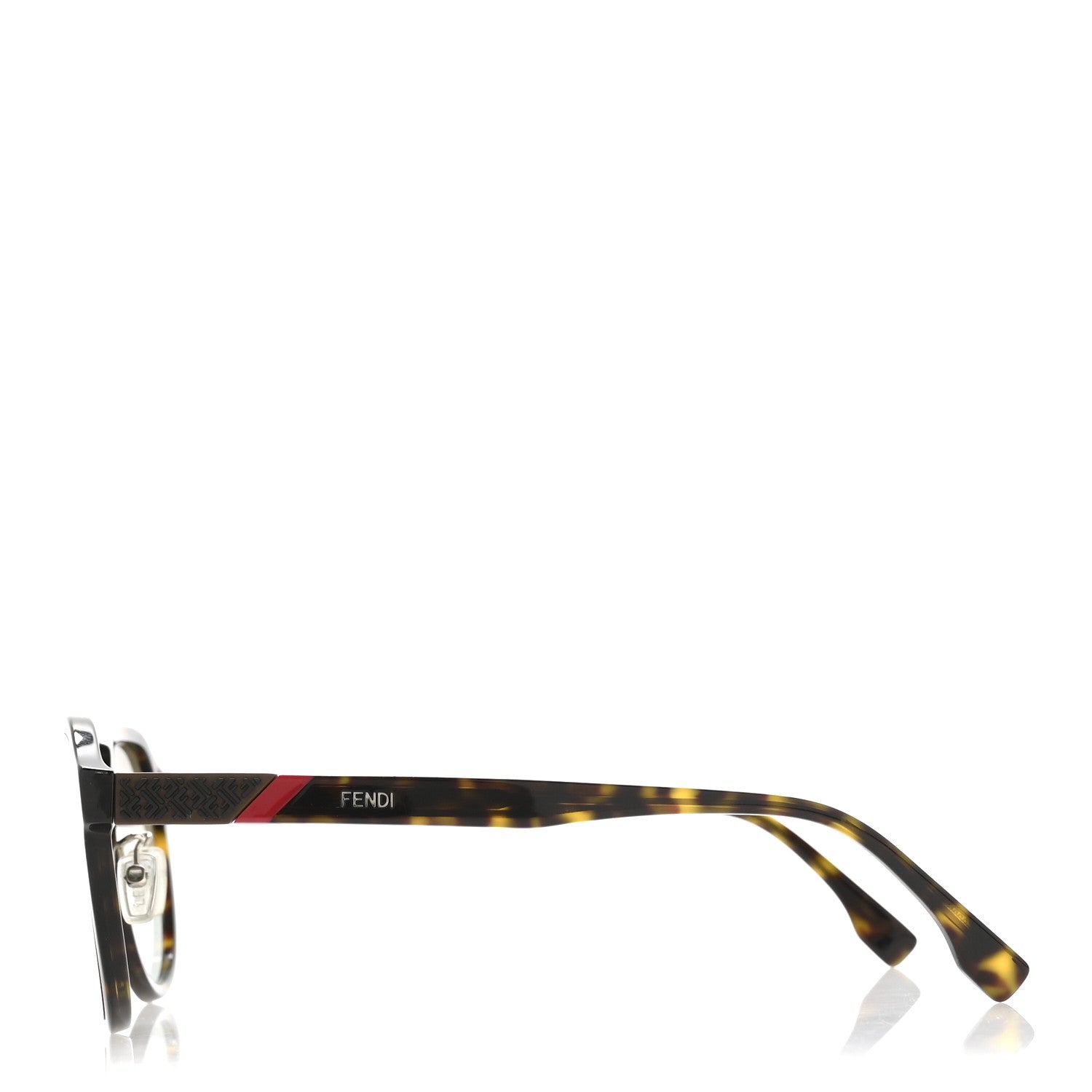 Fendi Acetate Aviator Diagonal Sunglasses FE40003U Havana 3 of 7