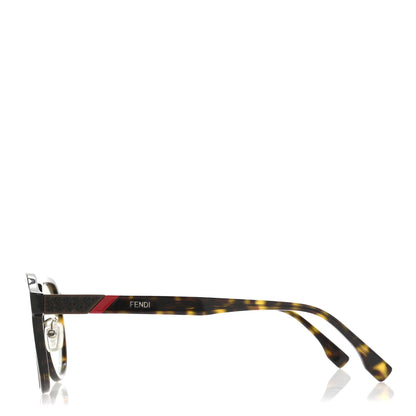 Fendi Acetate Aviator Diagonal Sunglasses FE40003U Havana 3 of 7