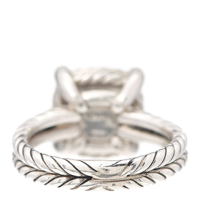 David Yurman Sterling Silver Diamond 11mm Chatelaine Pave Ring 49 4.75 4 of 5