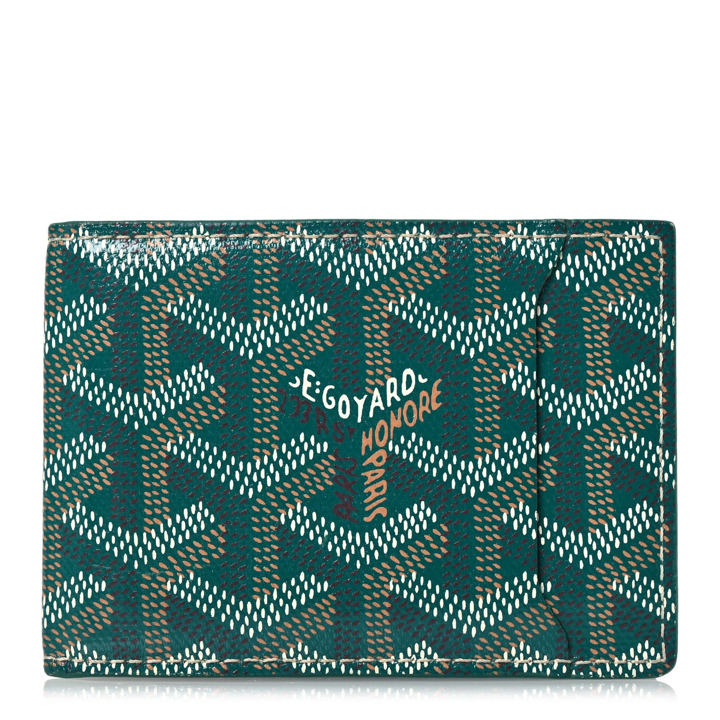 Goyardine Bi-Fold Victoire PM Wallet Green