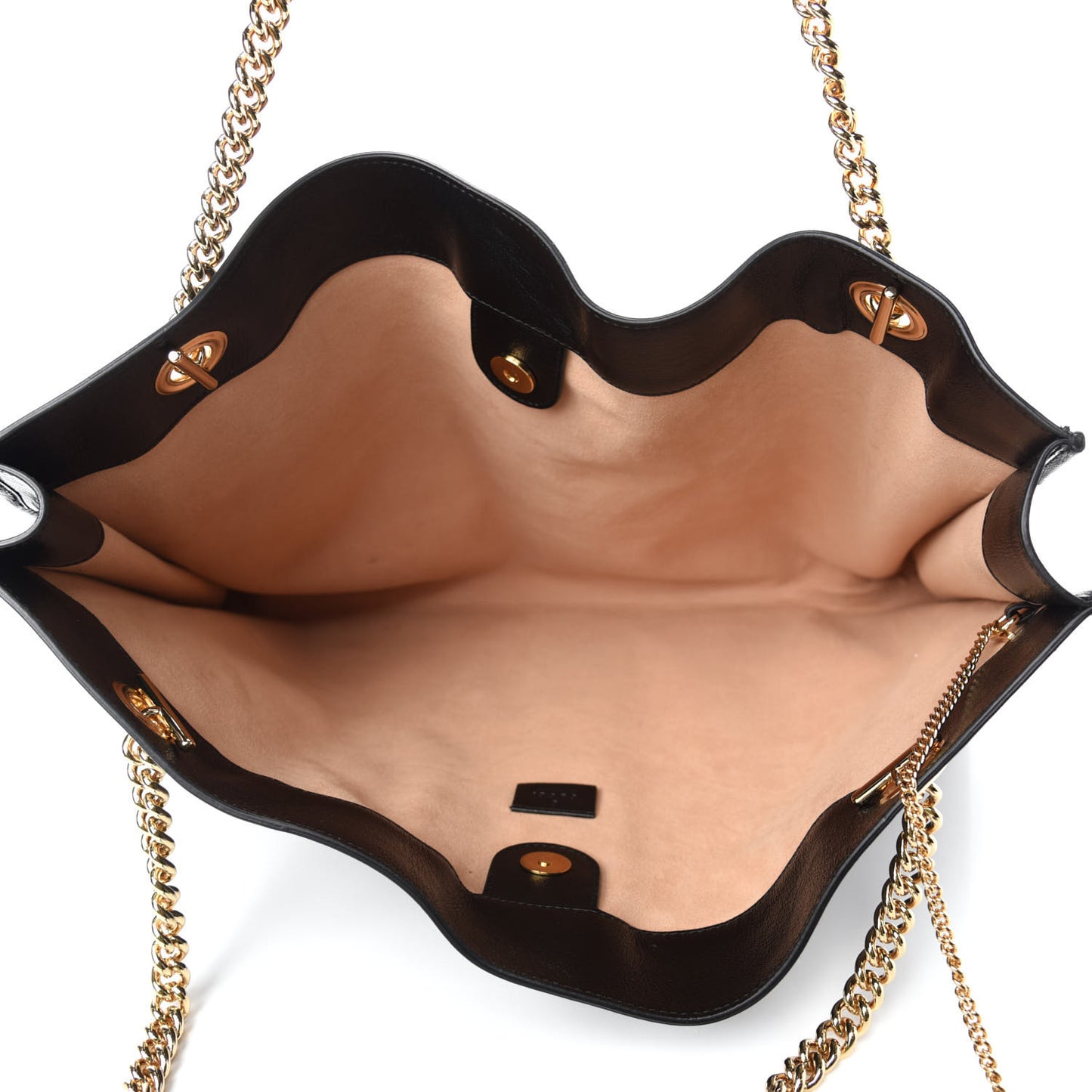 Calfskin Large Rajah Chain Tote Black