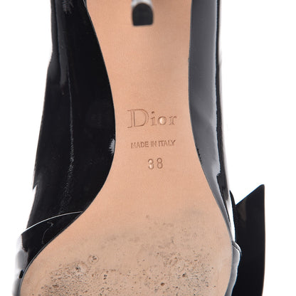 Christian Dior Patent Dior Cosmopolitan Pumps 38 Black 9 of 11