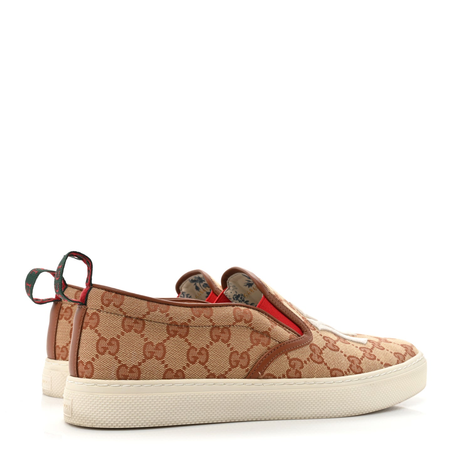 X MLB GG Monogram NY Yankees Embroidered Mens Slip On Sneakers 9 Beige Ruggine Rust