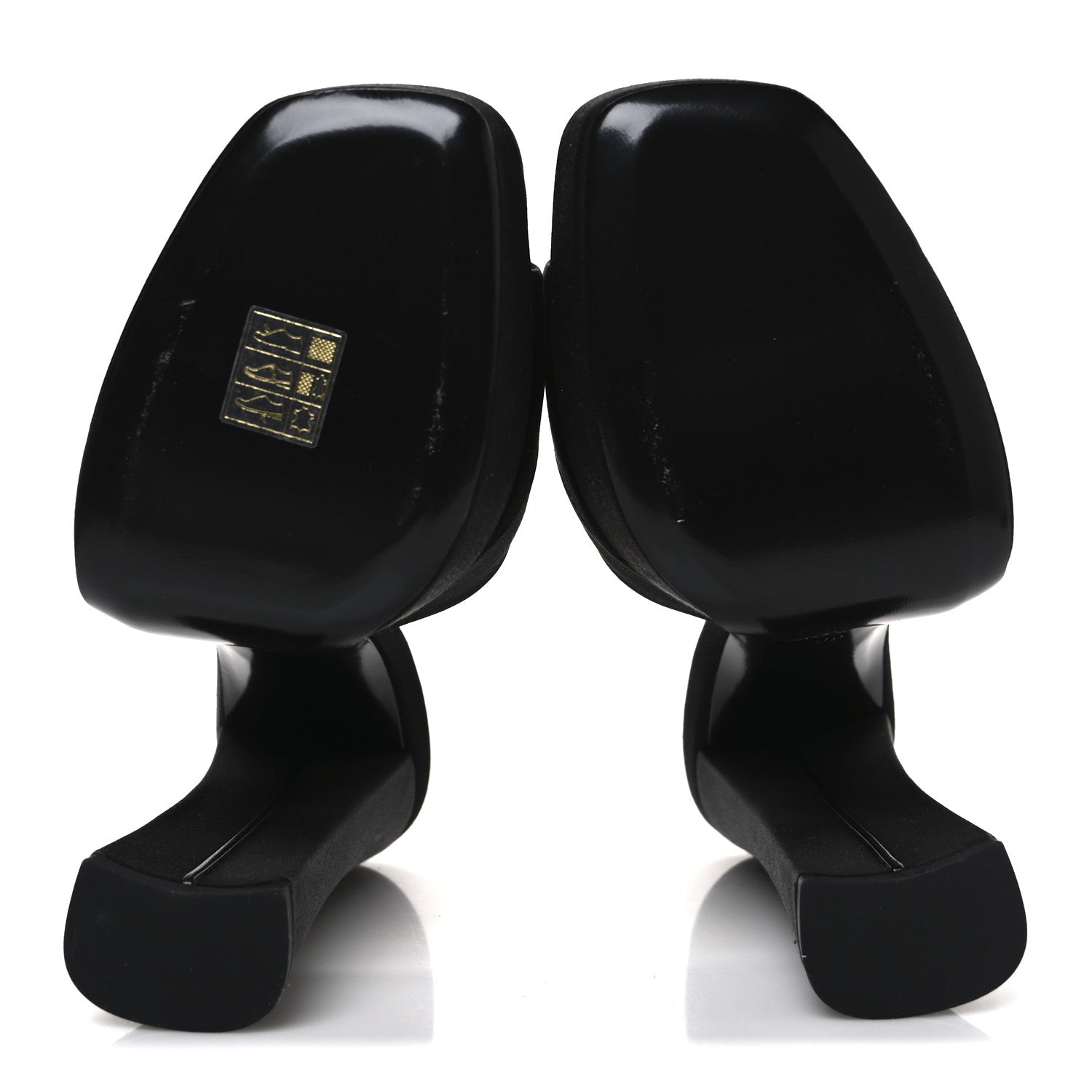 Saint Laurent Crepe Satin Boogie 110 Mule Sandals 39 Black 7 of 11