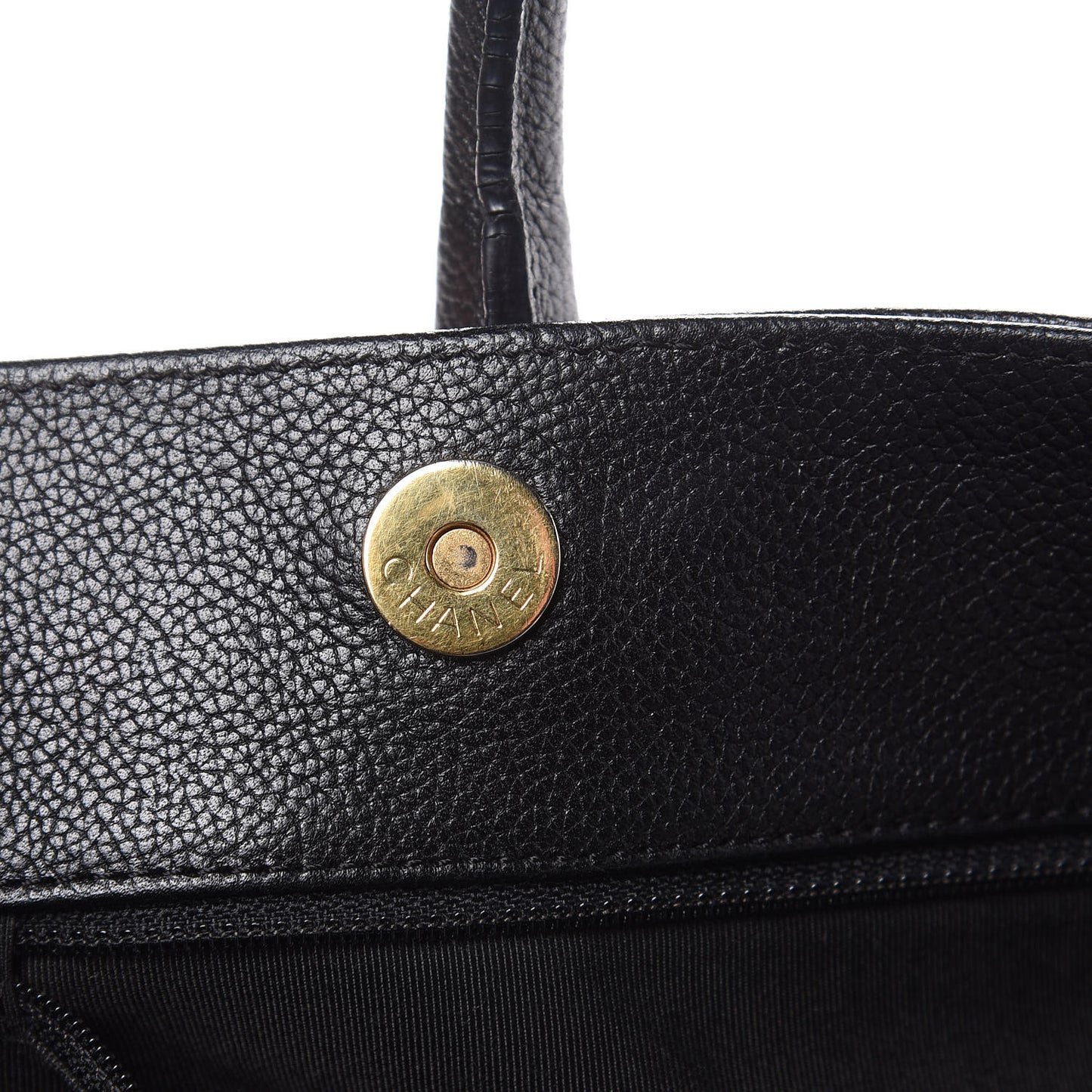 Calfskin Cerf Executive Shopper Tote Black