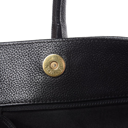 Chanel Calfskin Cerf Executive Shopper Tote Black 14 of 18