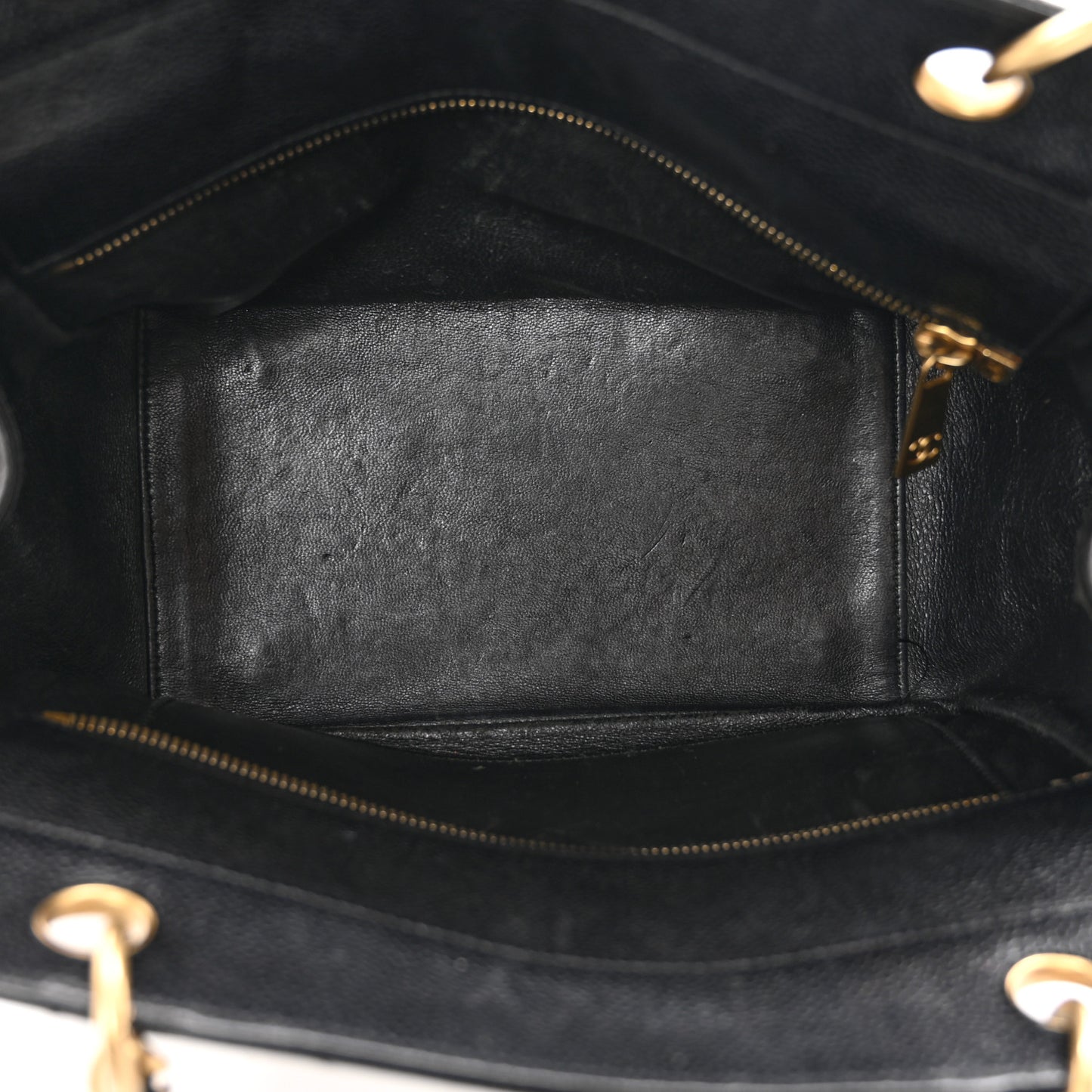 Caviar Quilted Petit Timeless Tote PTT Black