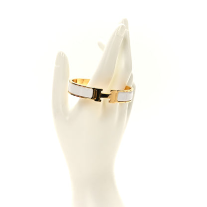 Hermes Enamel Narrow Clic Clac H Bracelet PM White 2 of 6