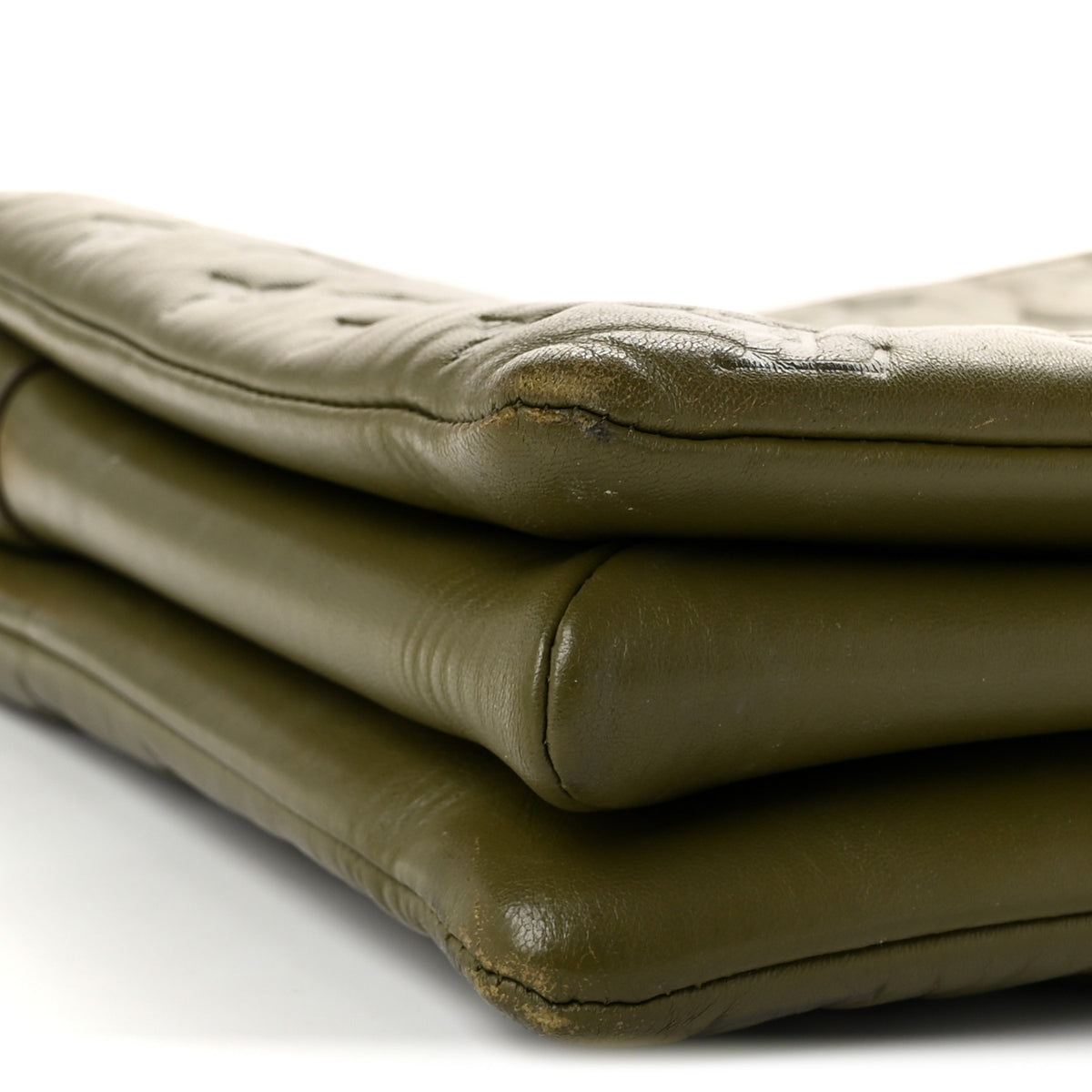 Louis Vuitton Lambskin Embossed Monogram Coussin MM Khaki 14 of 19