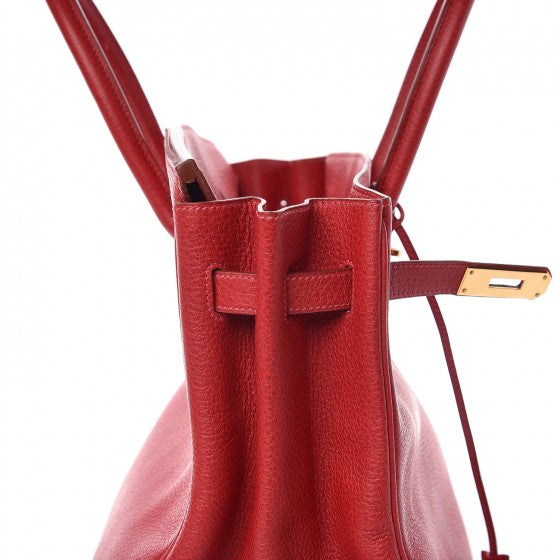 Buffle Skipper Birkin 35 Rouge Casaque