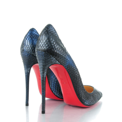 Christian Louboutin Watersnake So Kate 120 Pumps 38 Blue 4 of 8
