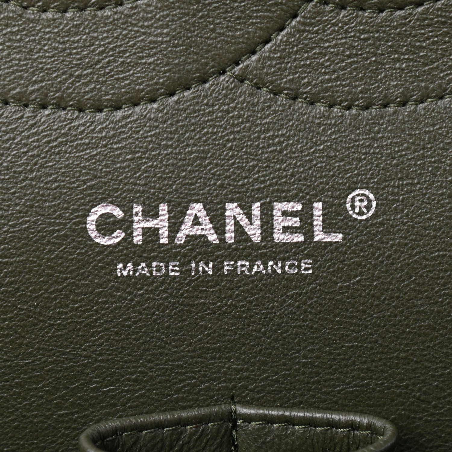 Chanel Caviar Quilted Jumbo Double Flap Dark Green 6 of 10