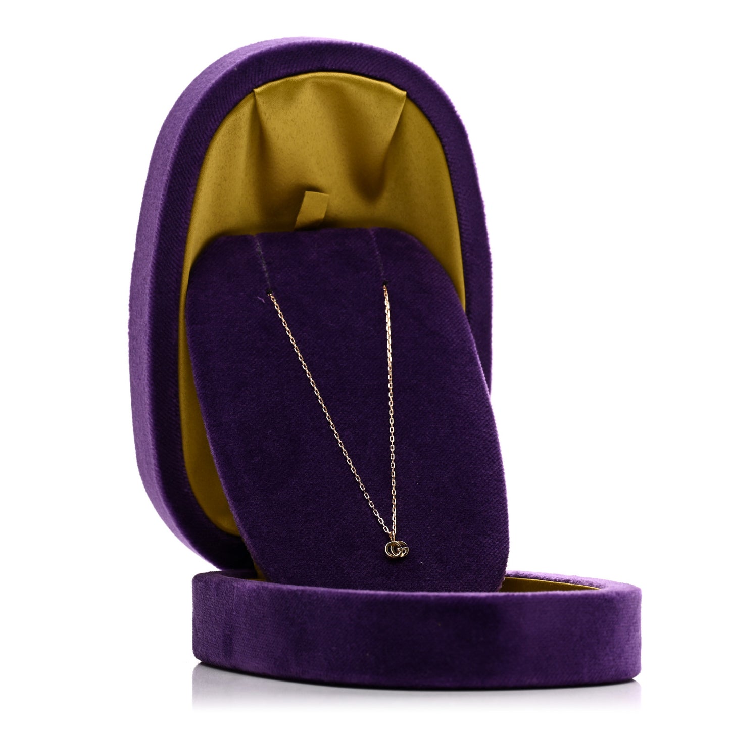18K Yellow Gold Running G Pendant Necklace