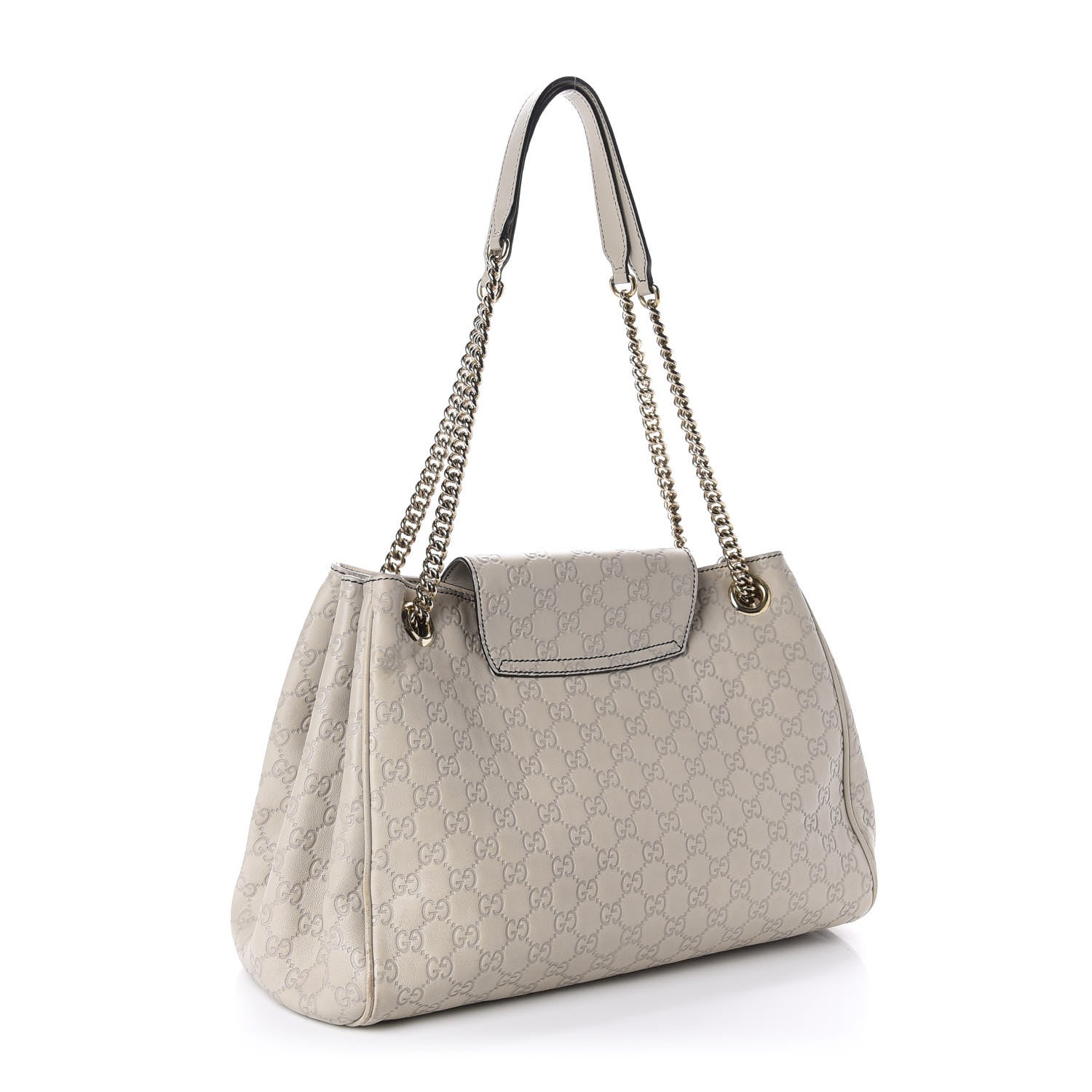 Gucci Guccissima Signature Medium Emily Shoulder Bag Mystic White 3 of 20
