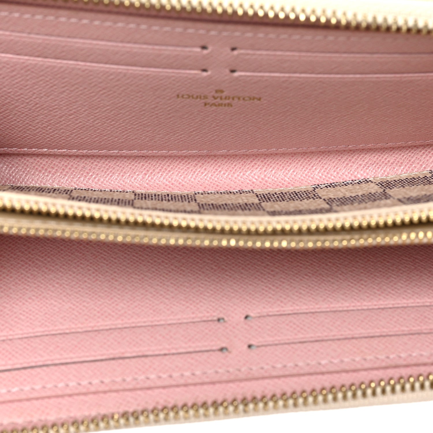 Louis Vuitton Damier Azur Clemence Wallet Rose Ballerine 5 of 7