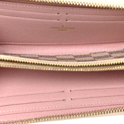 Louis Vuitton Damier Azur Clemence Wallet Rose Ballerine 5 of 7