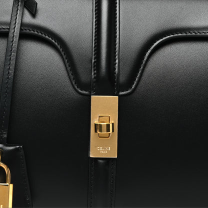 Celine Satinated Calfskin Small 16 Top Handle Bag Black 8 of 10