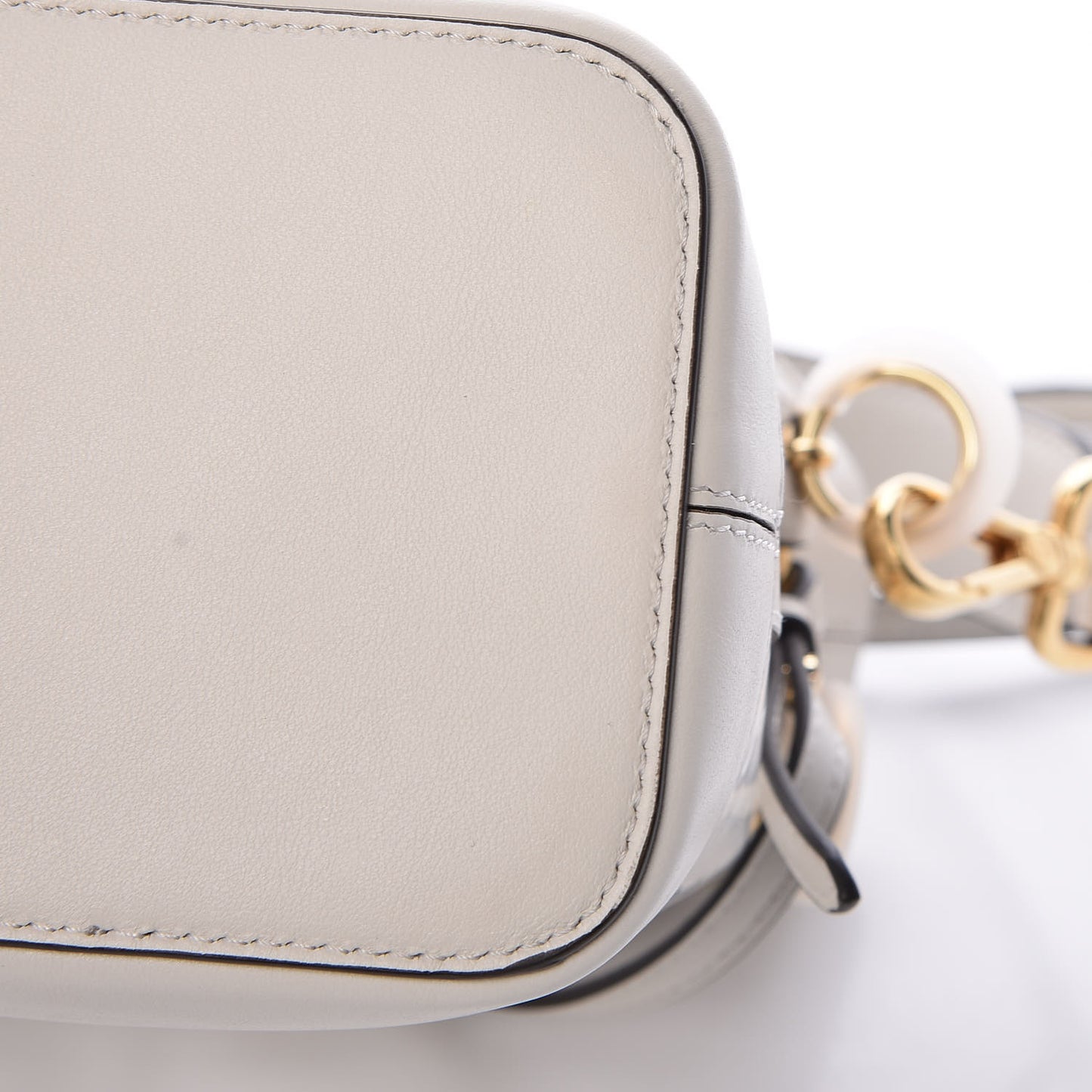 TPU FF Vitello Grace F is Fendi Mini Mon Tresor Bucket Bag White