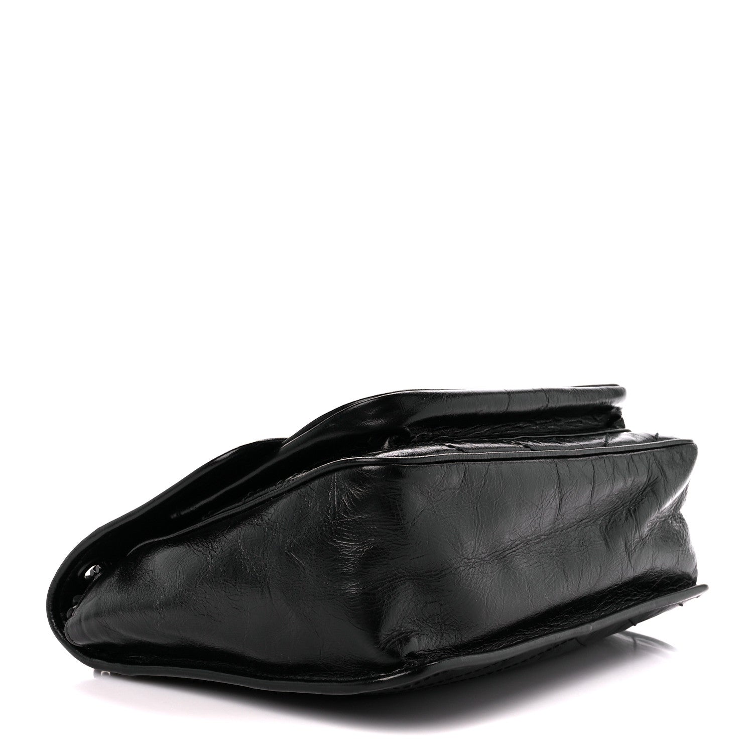 Saint Laurent Crinkled Calfskin Matelasse Monogram Medium Niki Chain Satchel Black 4 of 11
