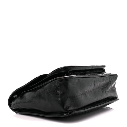 Saint Laurent Crinkled Calfskin Matelasse Monogram Medium Niki Chain Satchel Black 4 of 11
