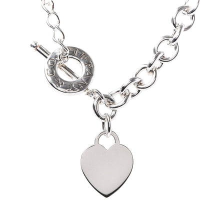 Tiffany Sterling Silver Heart Tag Toggle Necklace 4 of 5