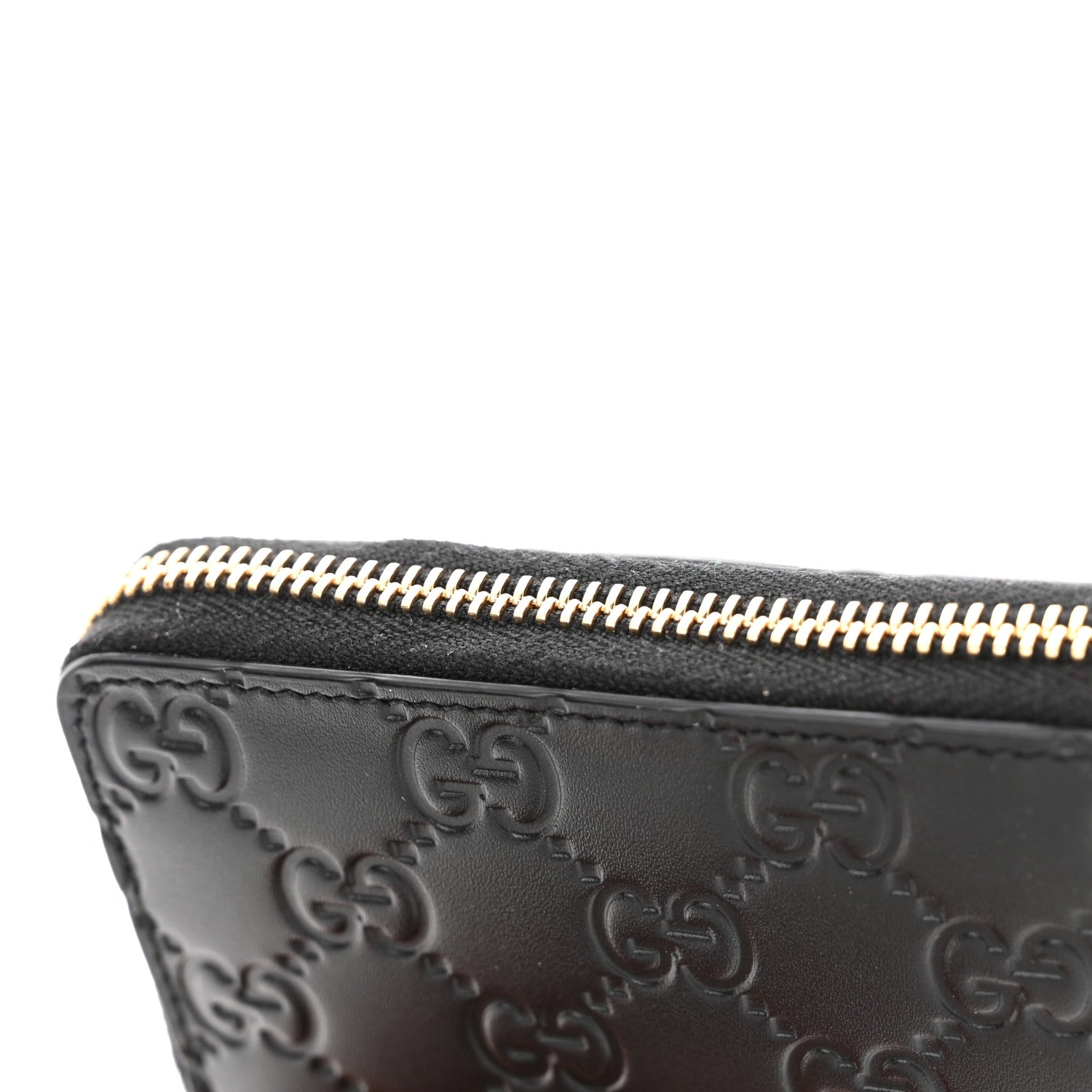 Gucci Guccissima Zip Around Card Case Black 8 of 8